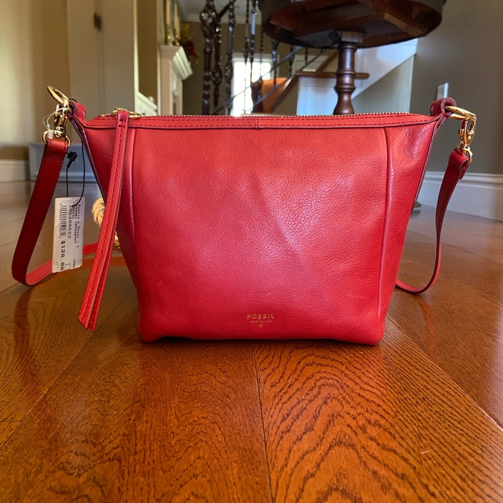 Red Fossil Crossbody Purse